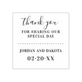 エレガントありがとうご結婚ざう |名前をカスタムする ラバースタンプ (インプリント)