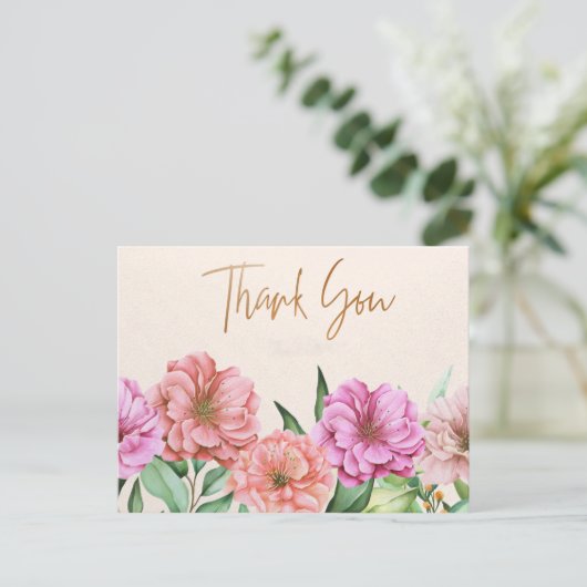 エレガントありがとうはがき ポストカード (スタンド正面)