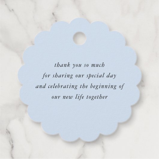 エレガントありがとうダスティ・ブルー結婚ズ フェイバータグ (裏面)