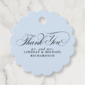 エレガントありがとうダスティ・ブルー結婚ズ フェイバータグ (正面)