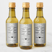 エレガントありがとうミニワインボトルラベル ワインラベル (ボトル)