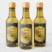 エレガントありがとうミニワインボトルラベル ワインラベル (ボトル)