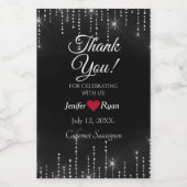 エレガントありがとうミニワインボトルラベル ワインラベル (シングルラベル)