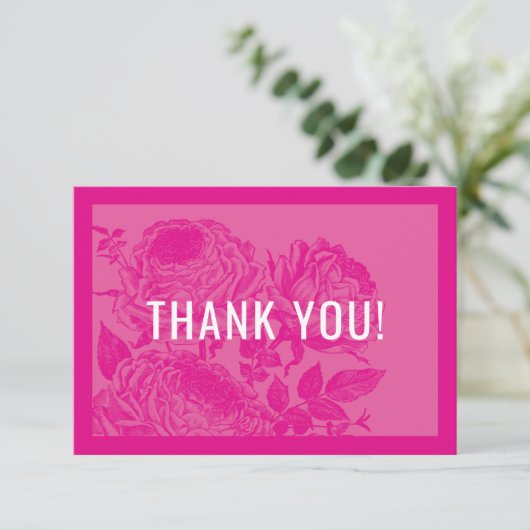 エレガントありがとうモダンバラかわいらしフローラ サンキューカード (スタンド正面)