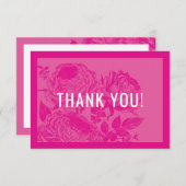 エレガントありがとうモダンバラかわいらしフローラ サンキューカード (正面/裏面)