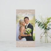 エレガントありがとう写真カード(4x8) サンキューカード (スタンド正面)