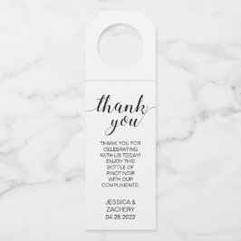 エレガントありがとう白黒結婚ズ ボトルネックタグ