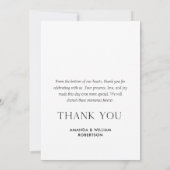 エレガントありがとう結婚にフローラデザイン ノートカード (裏面)