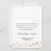エレガントありがとう結婚にフローラデザイン ノートカード (裏面)