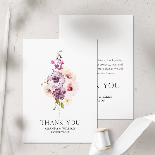 エレガントありがとう結婚にフローラデザイン ノートカード