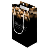 エレガントありがとう結婚の金ゴールドハリウッドGlam スモールペーパーバッグ (正面アングル)