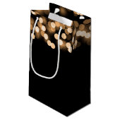 エレガントありがとう結婚の金ゴールドハリウッドGlam スモールペーパーバッグ (裏面アングル)