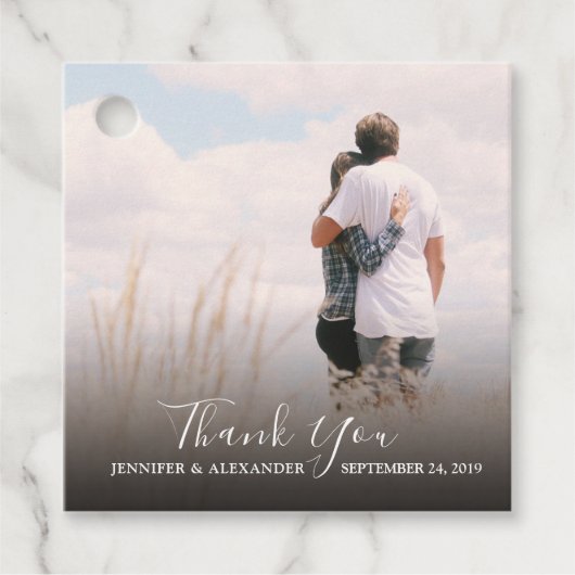 エレガントありがとう結婚式の写真 フェイバータグ (正面)