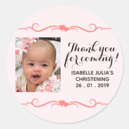 エレガントありが来とう！《キリスト教》洗礼式や命名式シール ラウンドシール