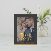 エレガントありが結婚とう |フォトオーバーレイ 箔シーズンポストカード (立ち正面)