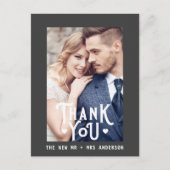 エレガントありが結婚とう |写真QRコード ポストカード (正面)