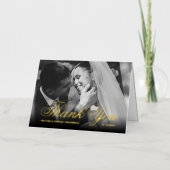 エレガントありが結婚とう 箔グリーティングカード (正面)