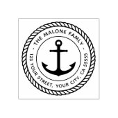 エレガントいかりロ縁どープ航海の差出人住所 ラバースタンプ (インプリント)