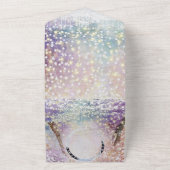 エレガントおとぎ話の森のリース写真結婚の全て オールインワン招待状 (外側)