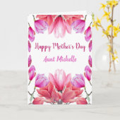 エレガントおばさんの日の水彩フローラカード カード (黄色い花)