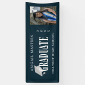 エレガントおめでとう大学院写真 横断幕 (縦)