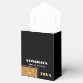 エレガントおめでとう院生金ゴールドグリッター写真 フェイバーボックス (オープン)