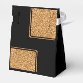 エレガントおめでとう院生金ゴールドグリッター写真 フェイバーボックス (裏面サイド)