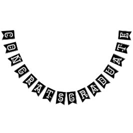 エレガントおめでとう院長白黒 バンティングフラッグ