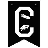 エレガントおめでとう院長白黒 バンティングフラッグ (第1の旗)