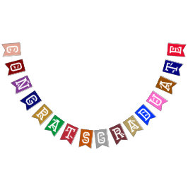 エレガントおめでとう院長、卒業証書カラフル バンティングフラッグ