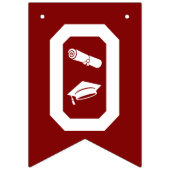 エレガントおめでとう院長、卒業証書カラフル バンティングフラッグ (第2の旗)