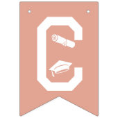 エレガントおめでとう院長、卒業証書カラフル バンティングフラッグ (第1の旗)