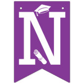 エレガントおめでとう院長、卒業証書カラフル バンティングフラッグ (第3の旗)