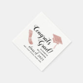 エレガントおめでとう2025年卒業クラス スタンダードカクテルナプキン (角)