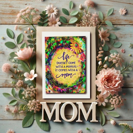 エレガントおもしろいシンプル引用文母の日 カード