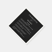 エレガントおもしろいファクト黒と白結婚の スタンダードカクテルナプキン (角)