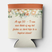 エレガントおもしろいフローラ50誕生日 缶クーラー (正面)