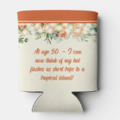 エレガントおもしろいフローラ50誕生日 缶クーラー (裏面)