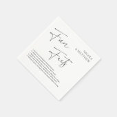 エレガントおもしろい事実パーソナライズされた結婚の スタンダードカクテルナプキン (角)