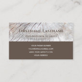 エレガントおもしろい木二音茶色の大工 名刺 (裏面)