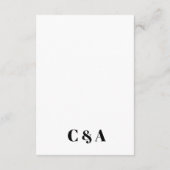 エレガントおよびトレンディーの白黒エンクロージャカード エンクロージャーカード (裏面)