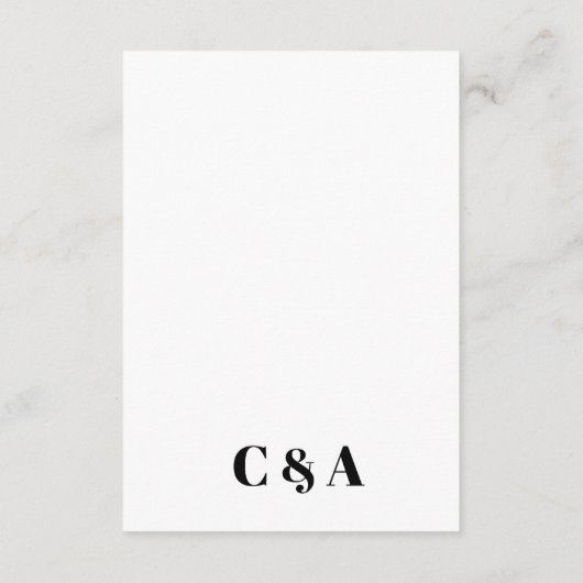 エレガントおよびトレンディーの白黒エンクロージャカード エンクロージャーカード (裏面)