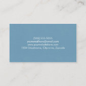 エレガントおよびモダン学生用名刺 コーリングカード (裏面)