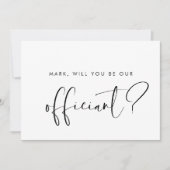 エレガントおよびモダン正式な提案カード 招待状 (正面)