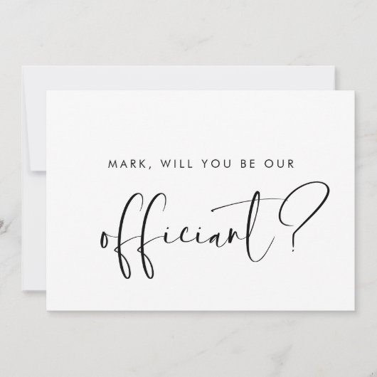 エレガントおよびモダン正式な提案カード 招待状 (正面)