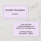 エレガントおよび基本的な弁護士の名刺 名刺 (正面/裏面)