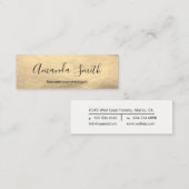 エレガントおよスタイリッシュび金ゴールド スキニー名刺 (正面/裏面)