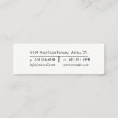 エレガントおよスタイリッシュび金ゴールド スキニー名刺 (裏面)