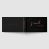 エレガントおモダン別離れれのパーティー退職 ゲストブック (全面)