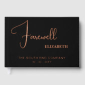 エレガントおモダン別離れれのパーティー退職 ゲストブック (正面)